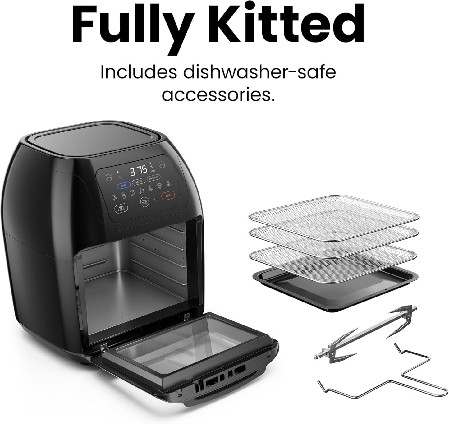 Multifunctional Digital Air Fryer - Rotisserie, Dehydrator, Convection Oven