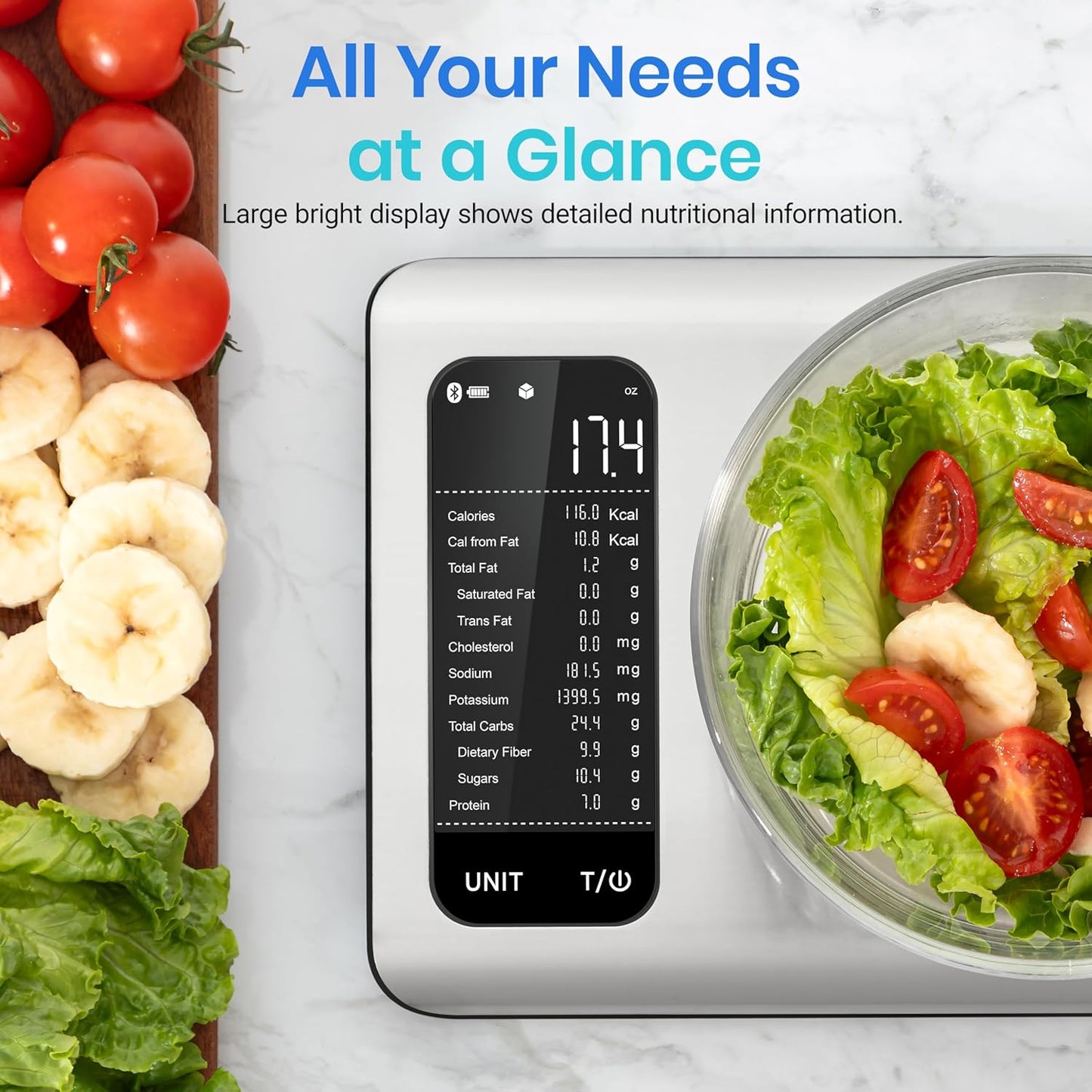 Etekcity Smart Food Scale with Nutritional Calculator