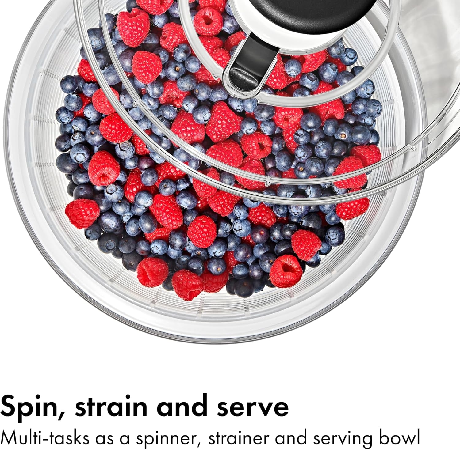 Good Grips Salad Spinner | Fruit Washing Bowl with Strainer 