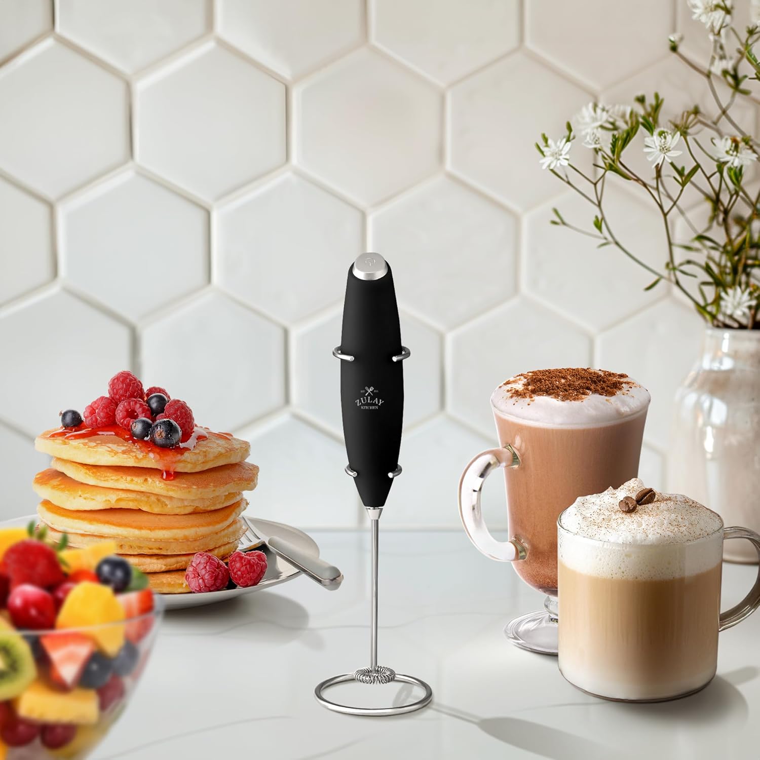 Powerful Milk Frother Wand - Ultra Fast Handheld Drink Mixer