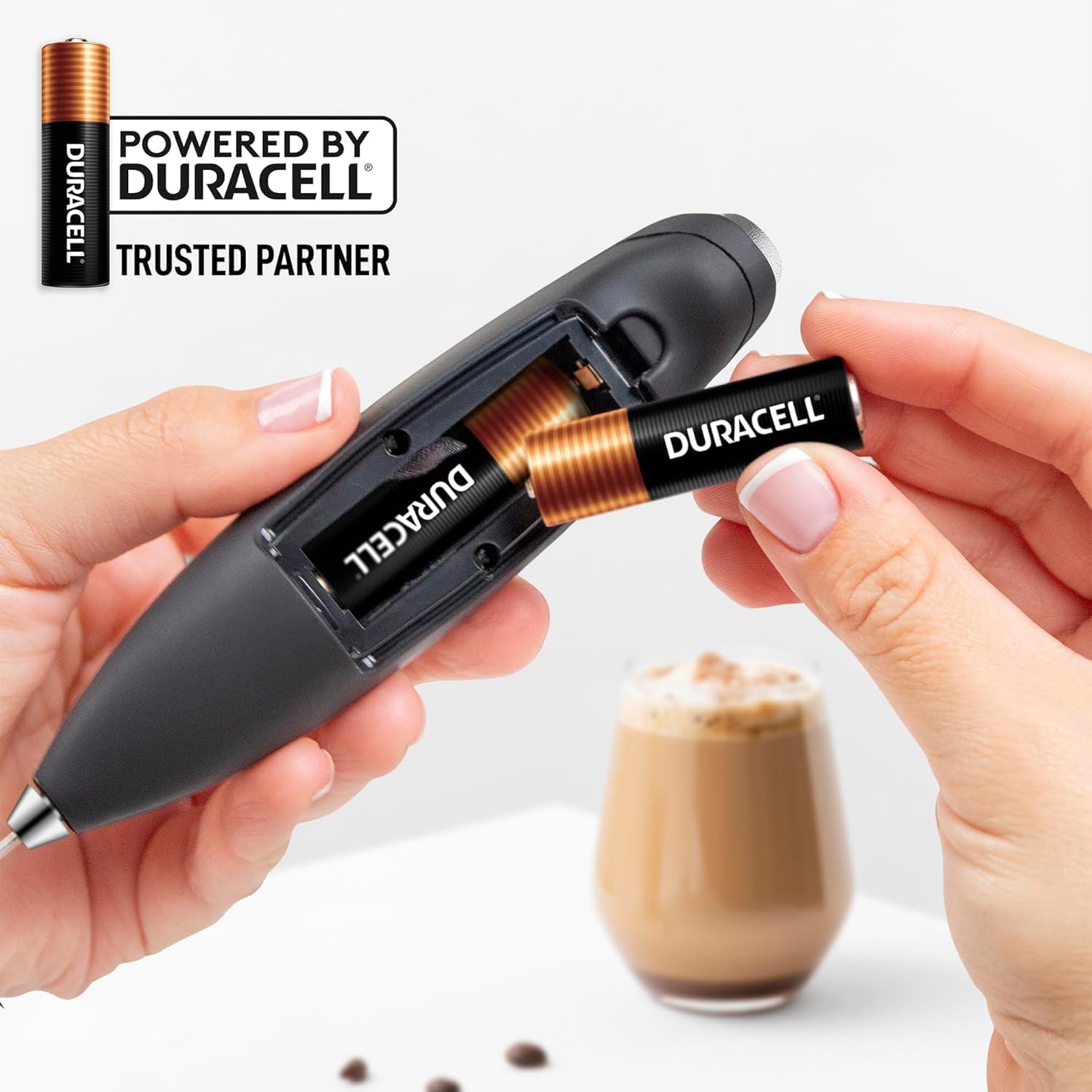 Powerful Milk Frother Wand - Ultra Fast Handheld Drink Mixer