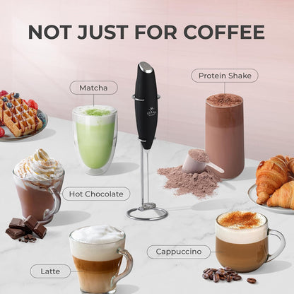 Powerful Milk Frother Wand - Ultra Fast Handheld Drink Mixer