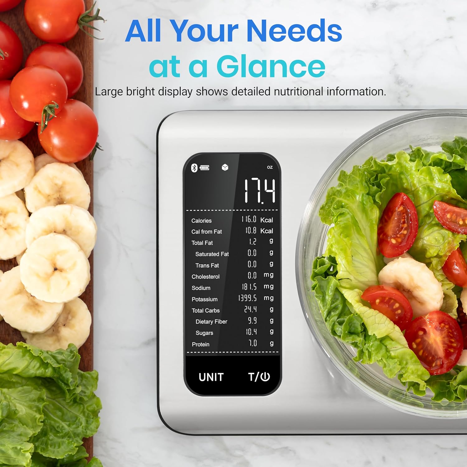 Etekcity Smart Food Scale with Nutritional Calculator