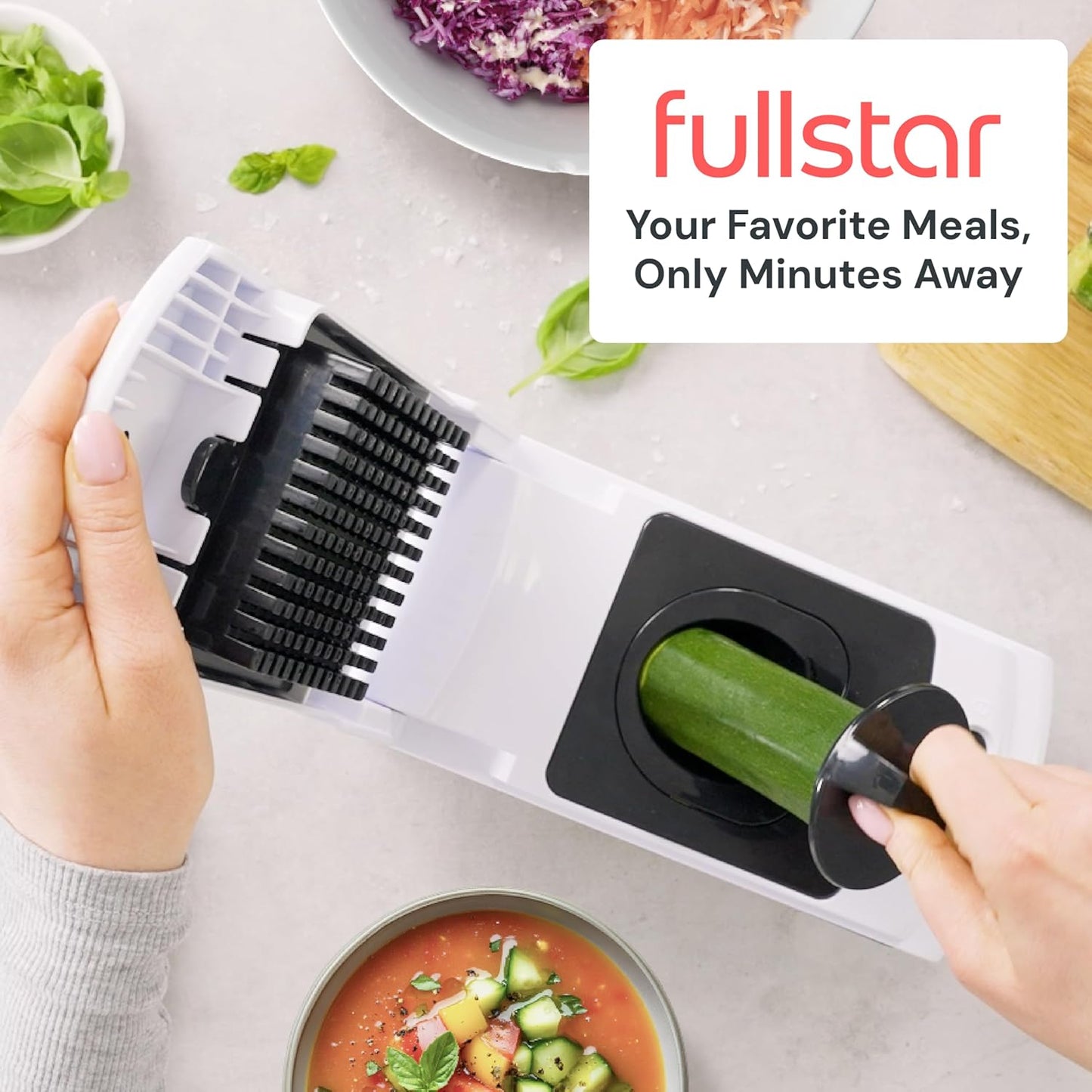 Vegetable Chopper and Spiralizer - Food Chopper with Container