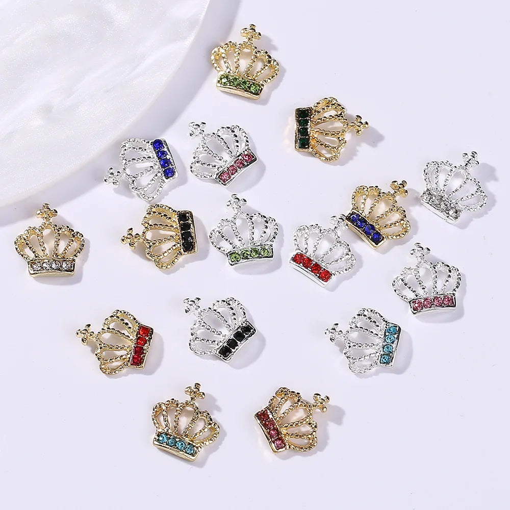 Luxury Metal Crown Nail Charms