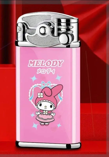 Kuromi Melody pink flame windproof lighter