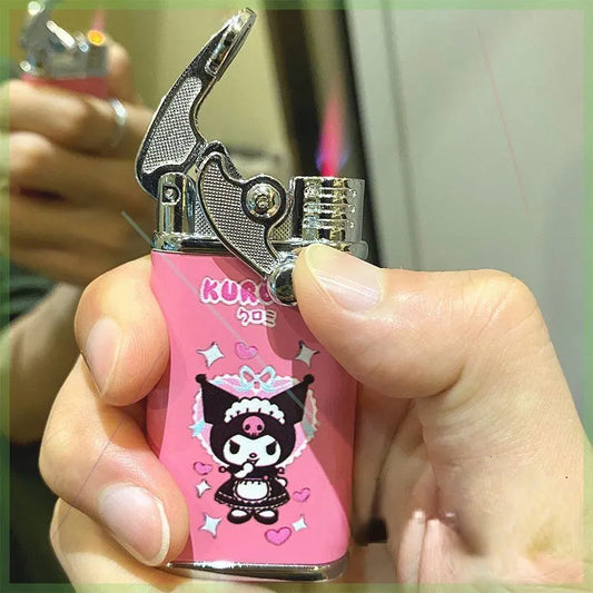 Kuromi Melody pink flame windproof lighter