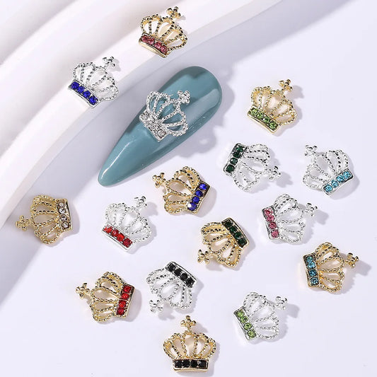 Luxury Metal Crown Nail Charms