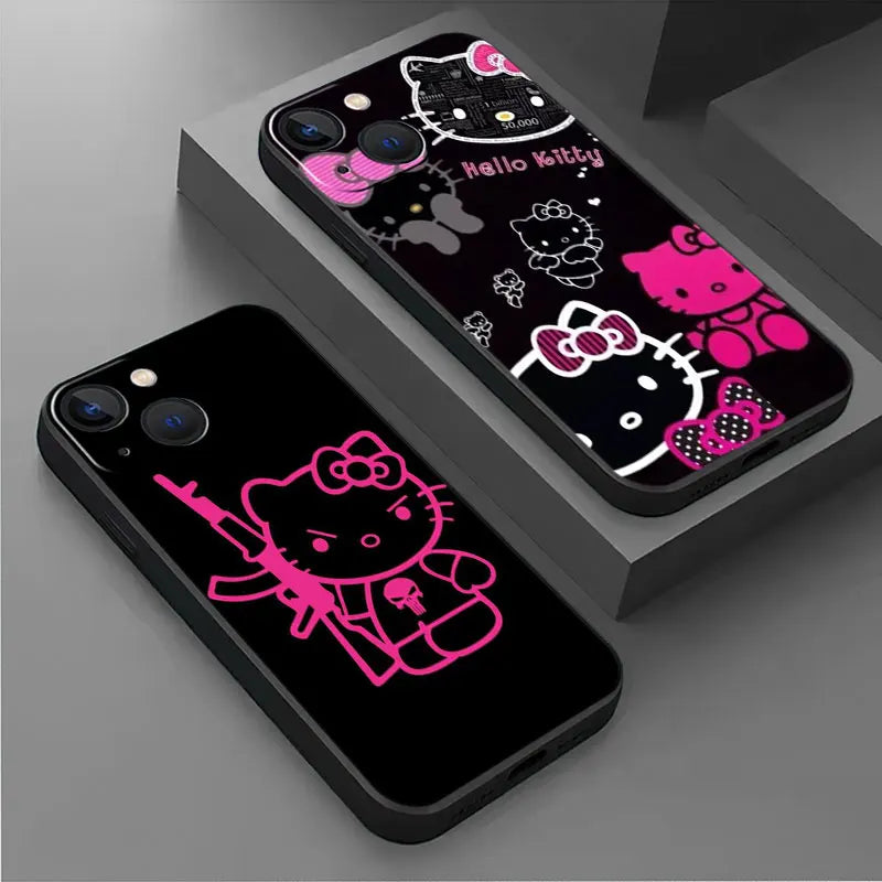 Hello Kitty Black Silicone Cover