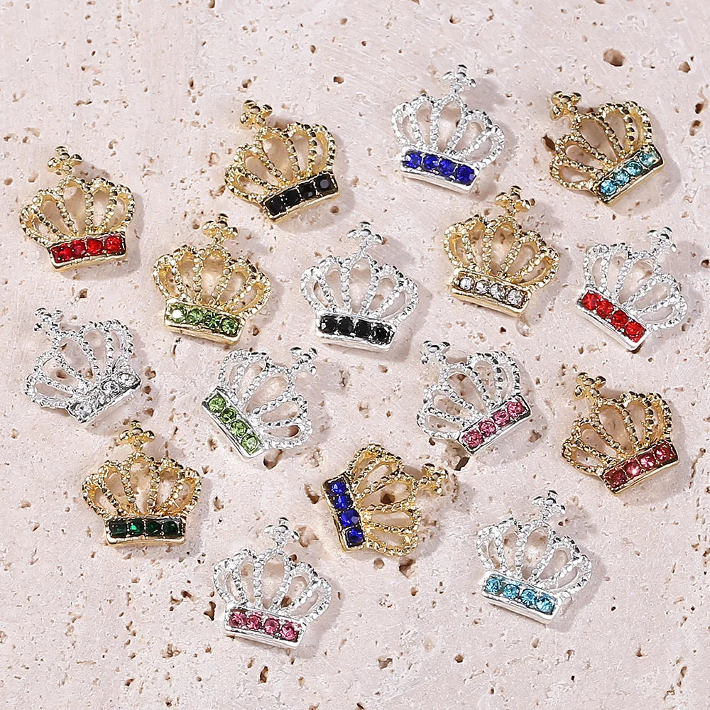 Luxury Metal Crown Nail Charms