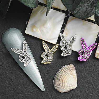 Luxury Nail Charms Alloy Metal Bunny